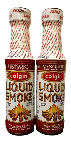 2x Colgin  Líquido Ahumado Mesquite Hickory 118ml Importado