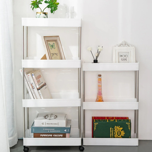 Imagen 5 de 8 de Carrito Organizador Cocina Baño Con Ruedas Rack 4 Niveles