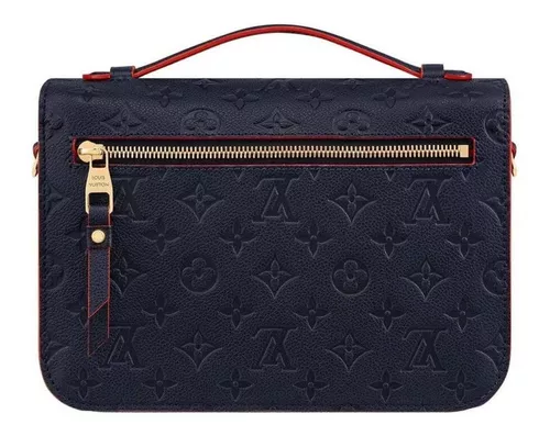 Bolsa bandolera Louis Vuitton Pochette Métis diseño monogram empreinte de  cuero granulado azul marino y roja con correa de hombro azul marino asas  color azul marino y herrajes metal