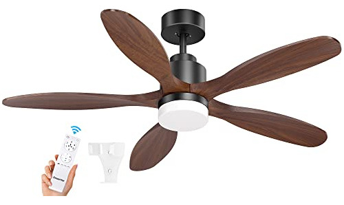 Ensenior 52 Ceiling Fan With Light Remote Control, 5cct Sel