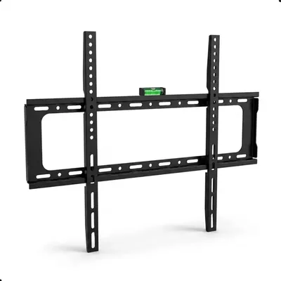 Suporte Tv Fixo Samsung Tcl LG 43 55 65 75 86 Com Nivelador Preto
