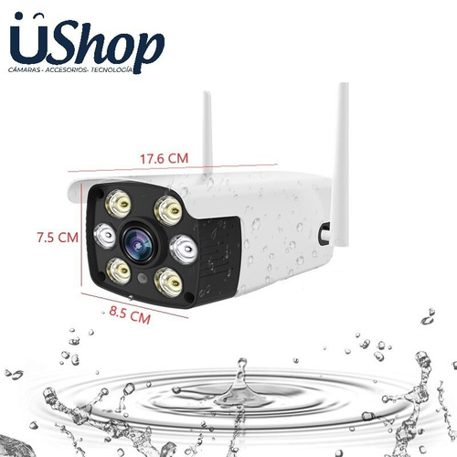 Cámara Wifi Exterior V.nocturna Led Alarma 160° 3mpx 1080p