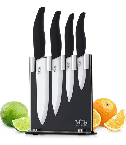 Set Cuchillos Profesionales Chef Ceramica Filetear Base Kit