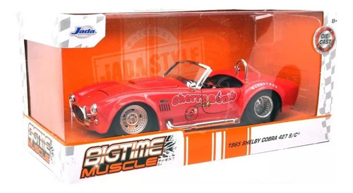 1965 Shelby Cobra 427 S/c Jada Bigtime Muscle 1:24 Color Rojo
