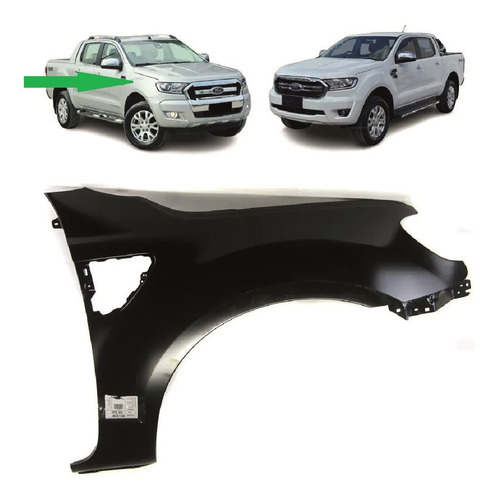 Paralama Ford Ranger 2017 2018 2019 2020 Lado Direito