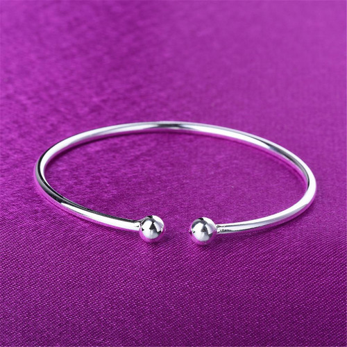 2 Men Women Open Cuff Bangle Bracelets Wristband Ball