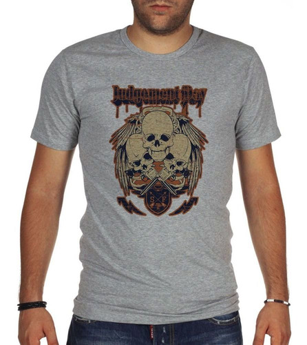 Remera De Hombre Judgament Day Skulls Guns