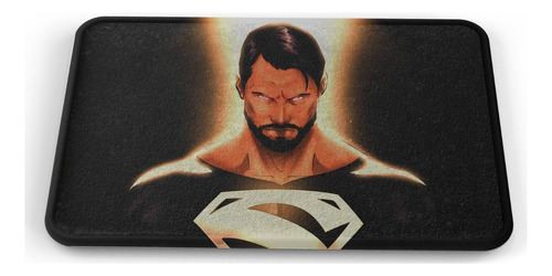 Tapete Superman Traje Negro Animado Baño Lavable 40x60cm