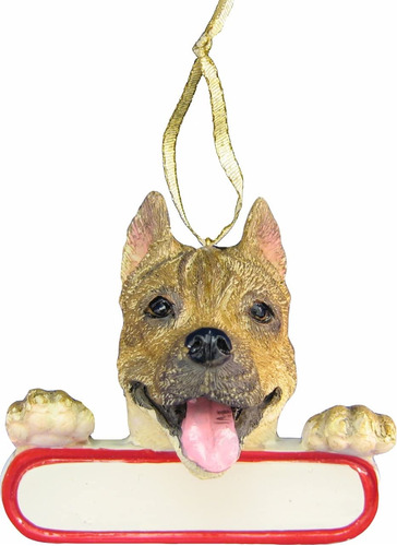 Pit Bull Ornament Brindle  Santa&#39;s Pals  Con Placa ...