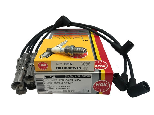 Juego Bujias 3 Electrodos Y Cables Ngk Vw Golf 2.0 8v