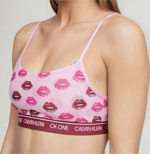 Top Bralette Calvin Klein One Kisses Fiusha Original Y Nuevo