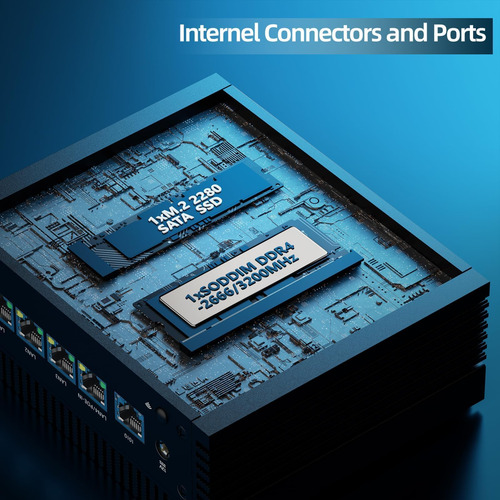N100 Mini Pc Micro Firewall 4 * 2.5gbe I225 Puertos Lan Pote