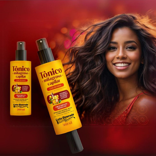 Gota Dourada Tonico Milagroso Kit Com 6un. 200 Ml Cada