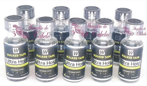 Cola Ultra Hold P/prótese Mega Hair / Perucas- 15ml Kit C/9