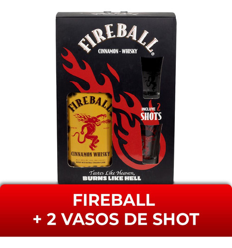 Fireball 750cc+ 2 Vasos De Shot