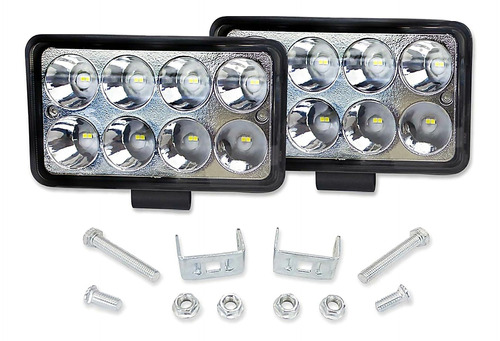 Tunelight Par De Faros Rectangulares 8 Leds Con Estrobo 32w