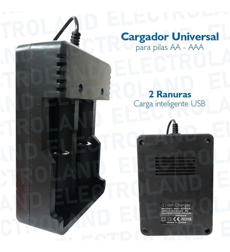 Cargador Universal Para Pilas Bateria Recargable Aa Aaa Usb