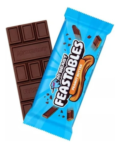 Mr. Beast Feastables Chocolate De Mani 60g Original