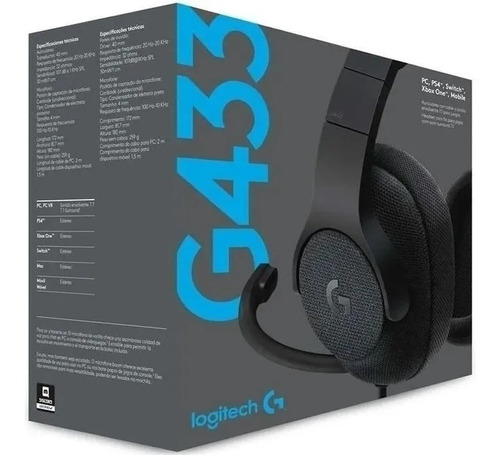 Auriculares Gamer Logitech G Series G433 Black