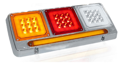 Juego Stop Triple Halo Cuadrado M C/ Regleta Led 12-24v P.i