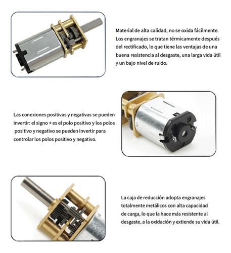 2motorreductor Metalico Micro Motor Cd Carro Robot No Pololu