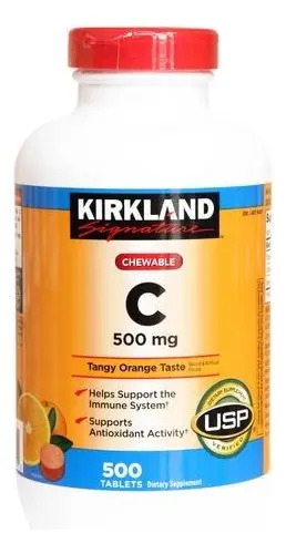 Kirkland Vitamina C 500mg - 500 Cápsulas Mastigáveis — R$ 277,00 em Mercado Livre