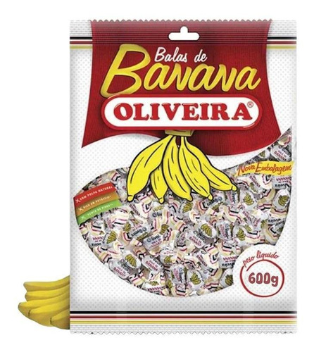 Bala De Banana Pacote 600g - Oliveira - A Desde 1963