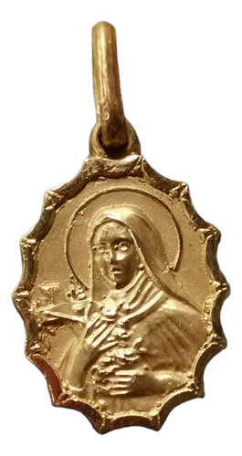 Medalla Oro 18k Santa Teresita Del Niño Jesús #145