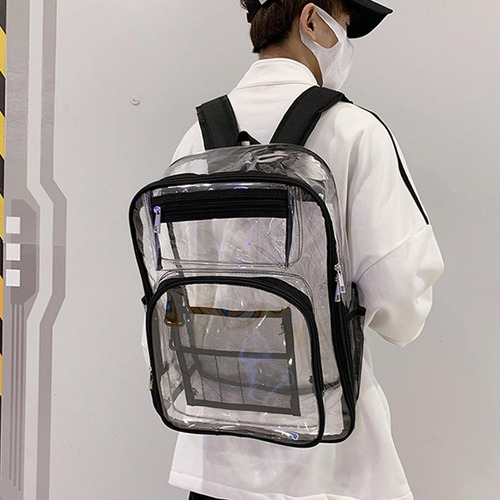 L Mochila Transparente Correa Reforzada De Pvc Resistente Al
