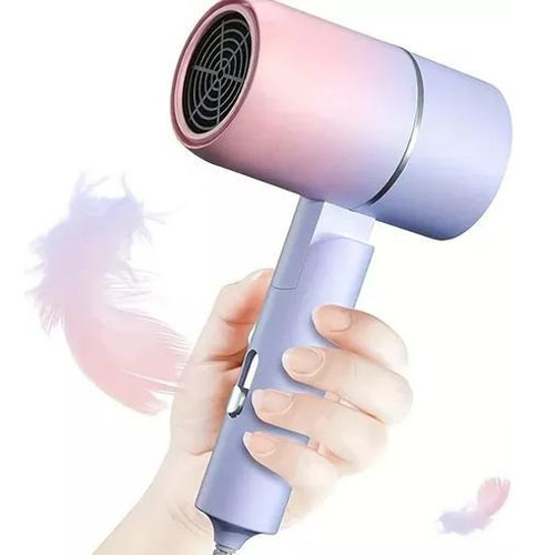 Secador De Cabelo Hair Dryer 6568 Rosa/lilás
