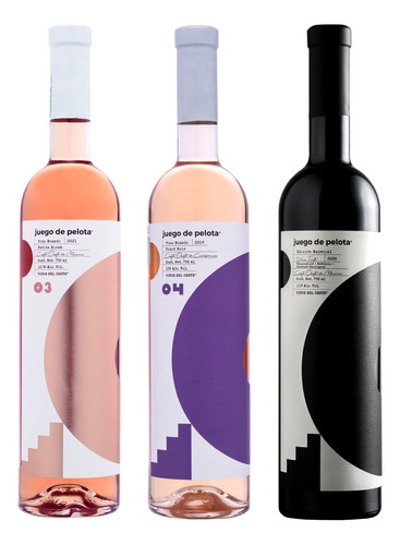 Rosado Petite Sirah + Rosado Pinot Noir + Tinto Tempranillo,