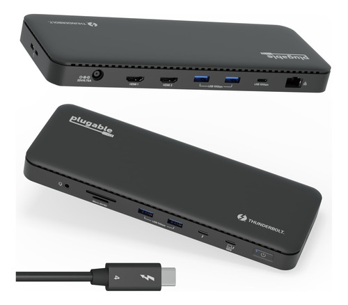 Plugable Estacion De Acoplamiento Con Pantalla Hdmi Dual Thu