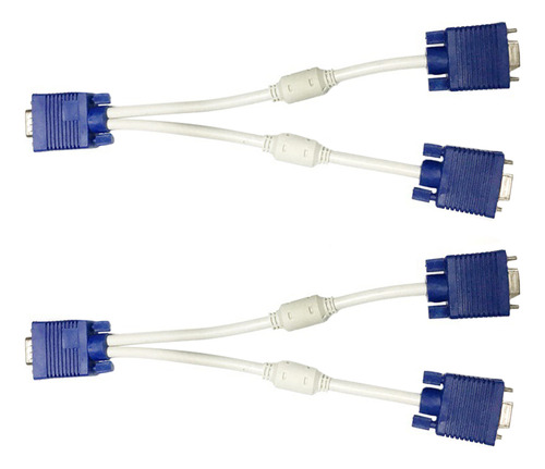 Cable Divisor Vga Macho A Doble Adaptador Hembra Para