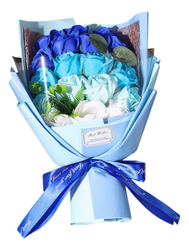 Valentines Day Soap Roses Bouquet Mother's Day Blue