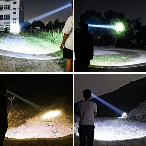 Lampara Minera Cacería La Bestia Faro De Largo Alcance Led Color Blanco