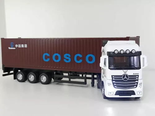 Miniatura Carreta Mercedes Benz Container Esc 1:50 Maersk P - R