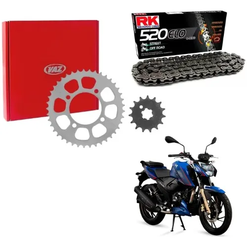 comprar Kit Relaçao Vaz Apache Rtr 200 Corrente Rk Sem Retentor 