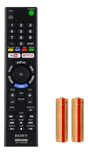Control Remoto Para Smart Tv Sony Rmt-tx300 Original Netflix