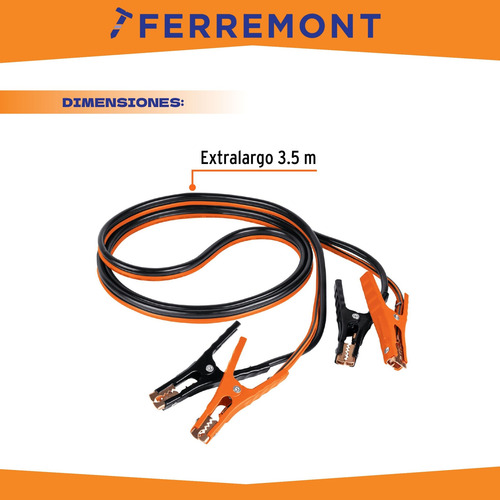 Cables Pasa Corriente 3.5m, 350a, 6awg, Truper Expert 17544
