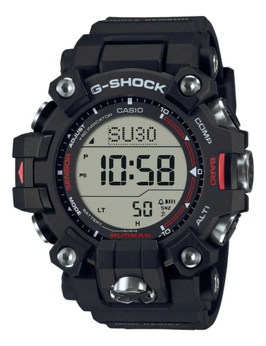 Relógio Mudman Casio G-shock GW-9500-1ADR preto Solar original Bússula Termômetro Altímetro Barômetro