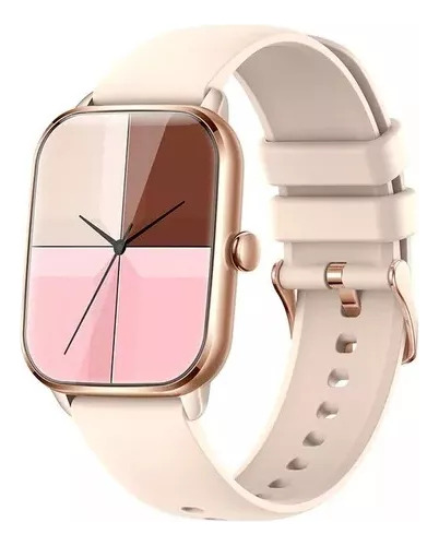 Smartwatch Colmi C61 1.9 Caixa Dourada Pulseira Rosa