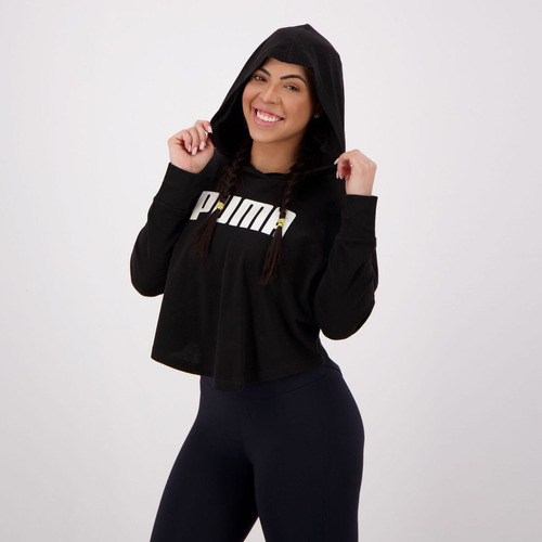 cropped puma preto