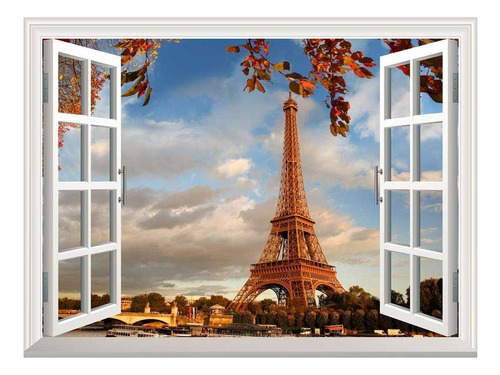 Adhesivo Removible Pared/mural De Pared - Torre Eiffel ...