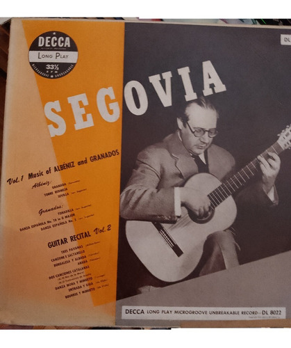 Segovia Decca Albeniz And Granados Vinilo Lp