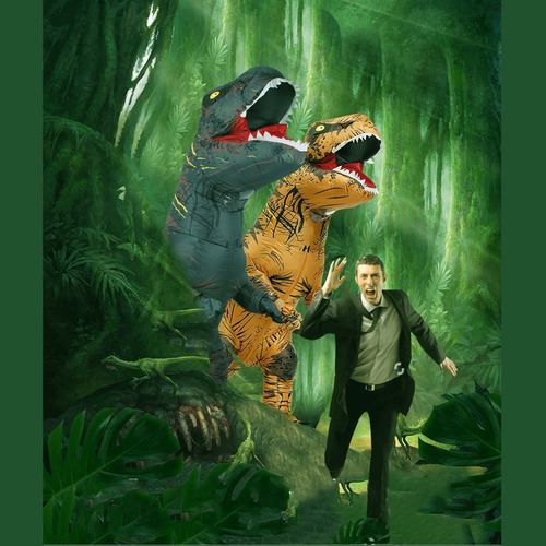 Traje Disfraz Inflable Forma Dinosaurio T-rex Para Adulto | Envío gratis