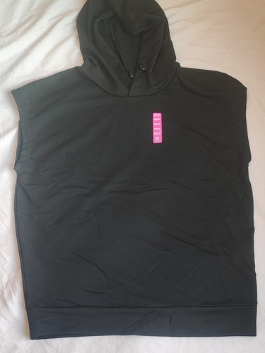 Sudadera Capucha Sin Mangas Negra Deportiva Talla Ech Nueva