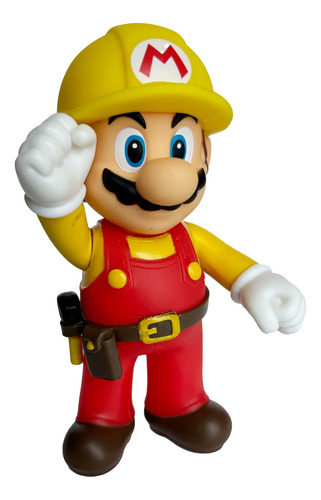 Figura De Mario Bros Constructor, 10cm, Pvc, C/u