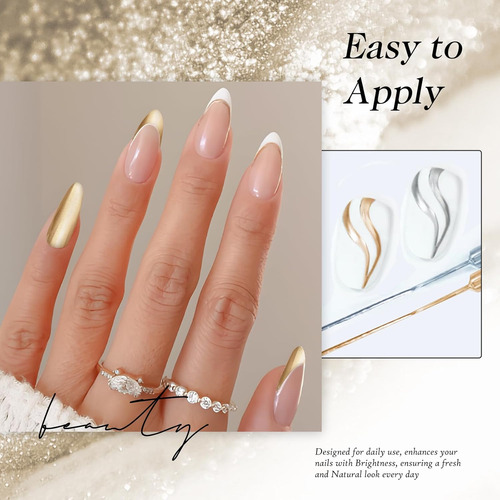 Esmalte De Uñas De Gel Metálico, Juego De 2 Esmaltes De Uñas