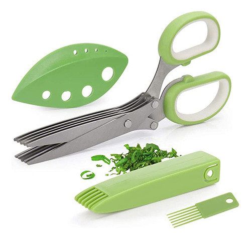 Tijeras For Hierbas Con 5 Cuchillas, Utensilios De Cocina,
