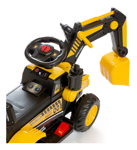 Auto A Batería Excavadora 3058 Love Amarillo